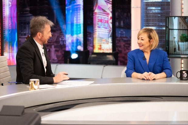 Pablo Motos y Carmen Machi en el plató de El Hormiguero (Atresmedia).