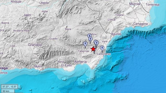 Un terremoto de magnitud 2,8 con epicentro en Sorbas sacude varios municipios de Almería