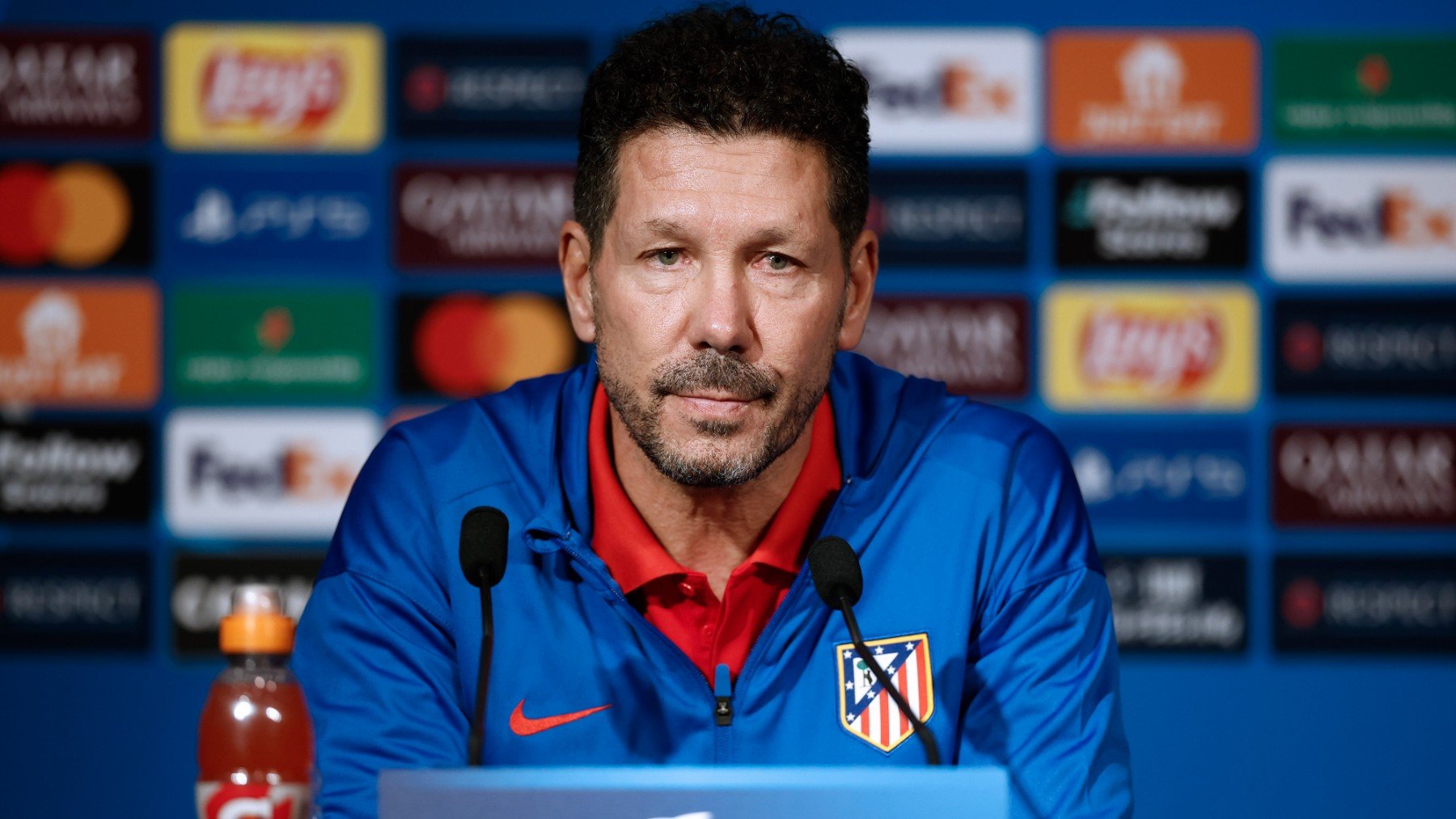 Simeone, durante la rueda de prensa. (EFE)