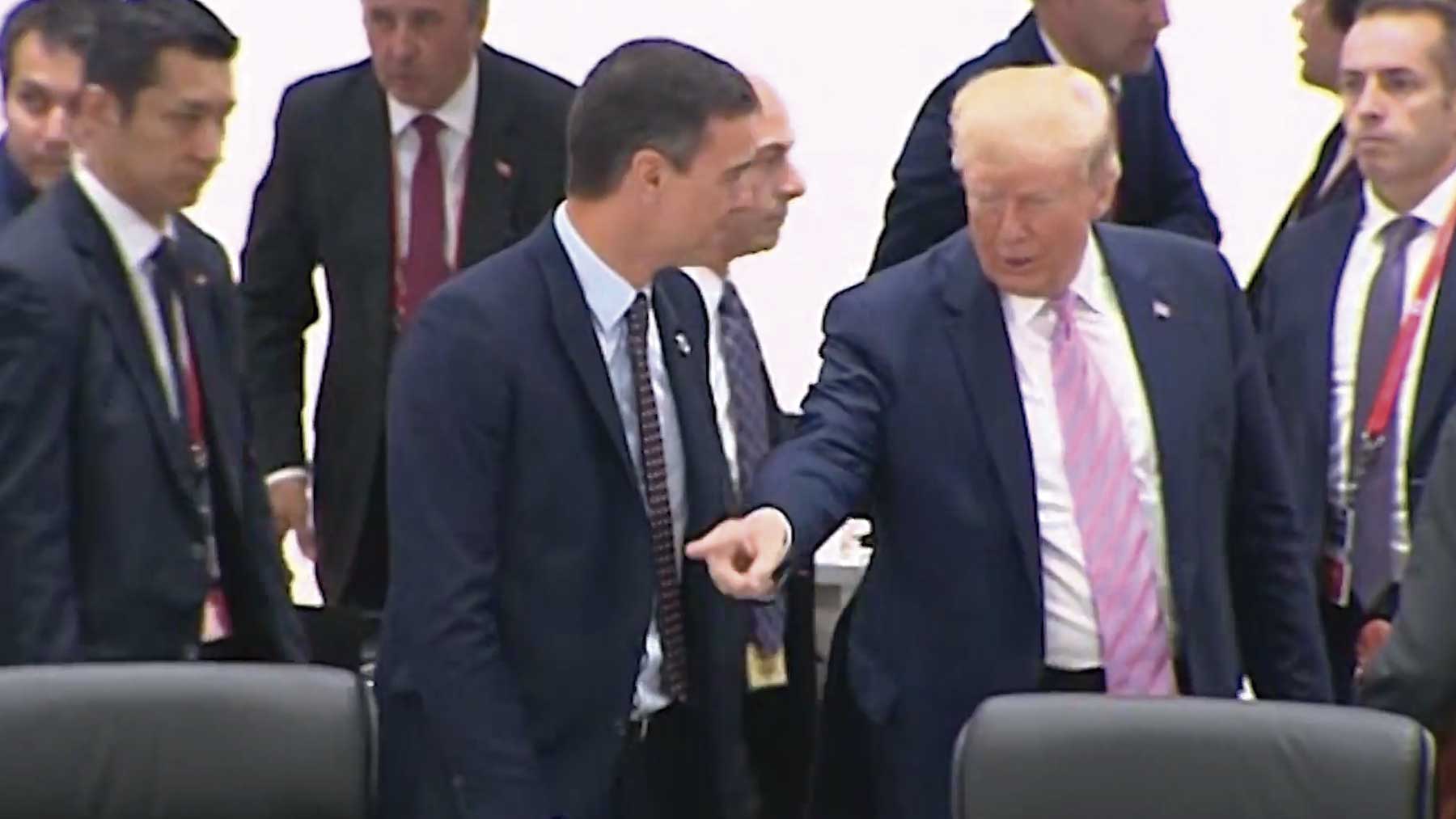 Pedro Sánchez y Donald Trump.