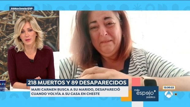 Susanna Griso y Mari Carmen en Espejo público. (Atresmedia)