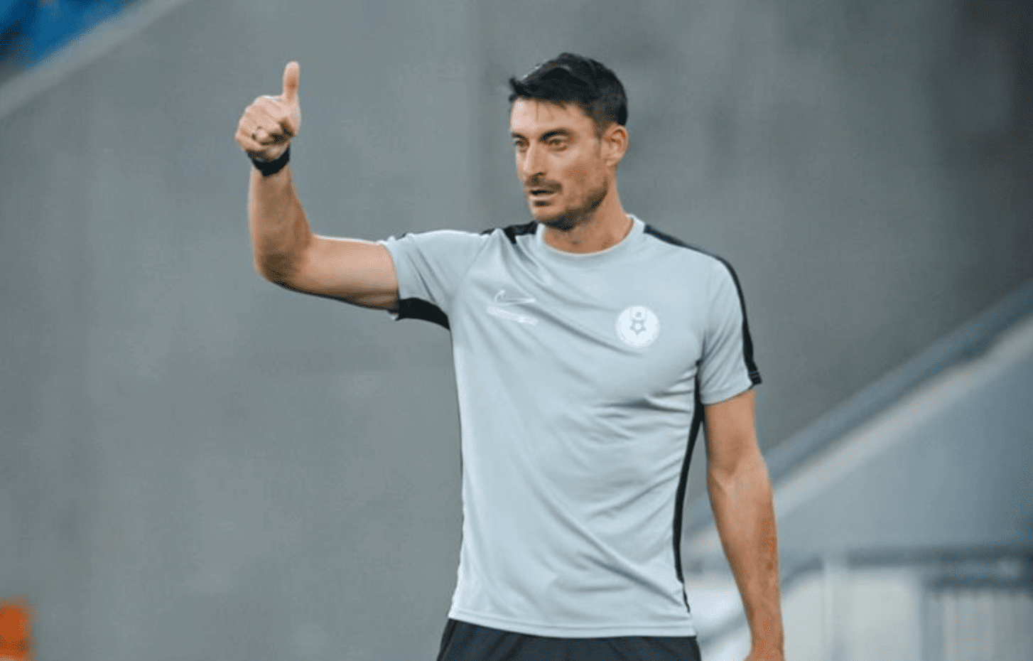 Albert Riera, durante un entrenamiento con el Celje. (Celje)