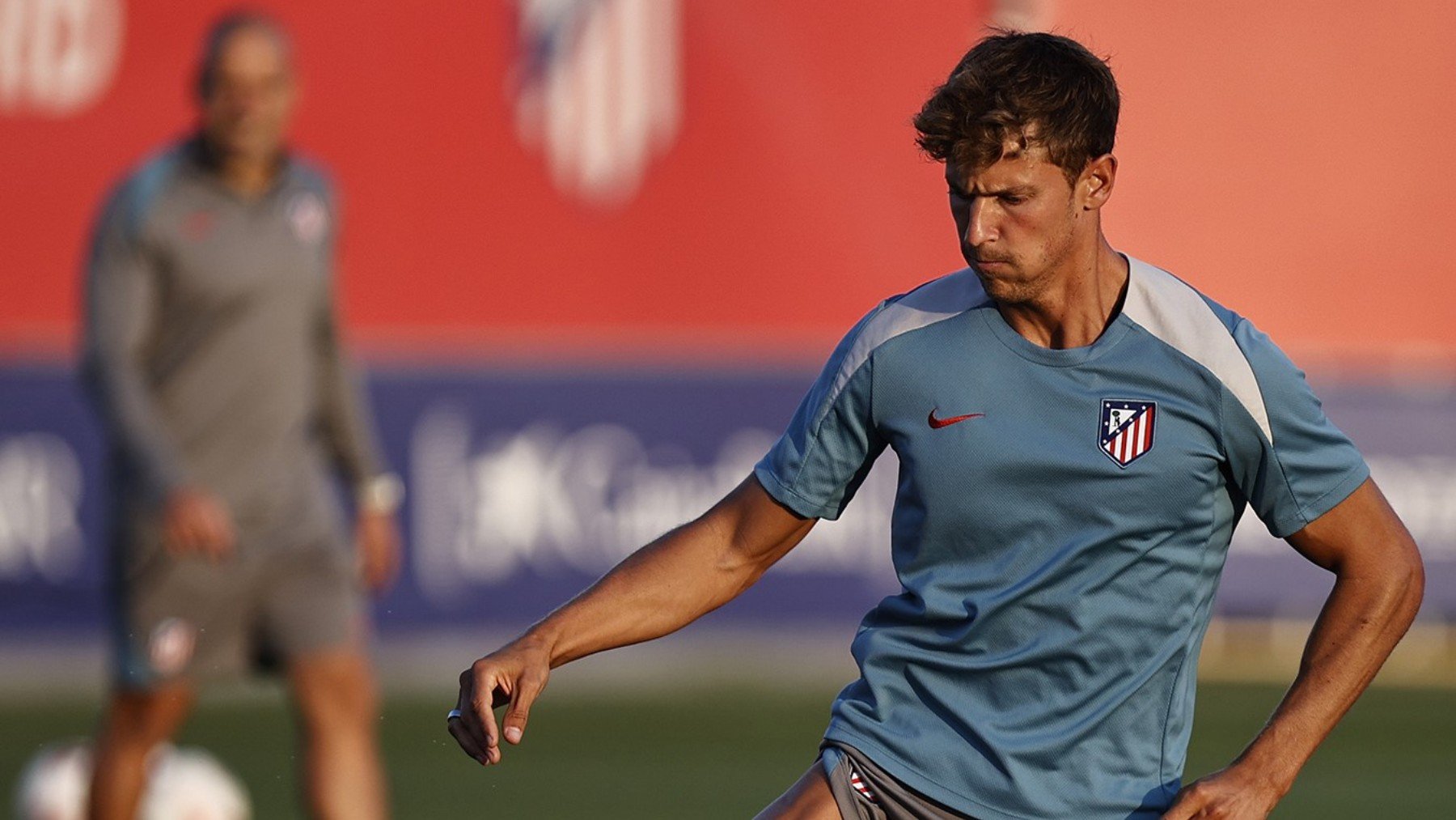 Marcos Llorente, hoy en el entrenamiento.