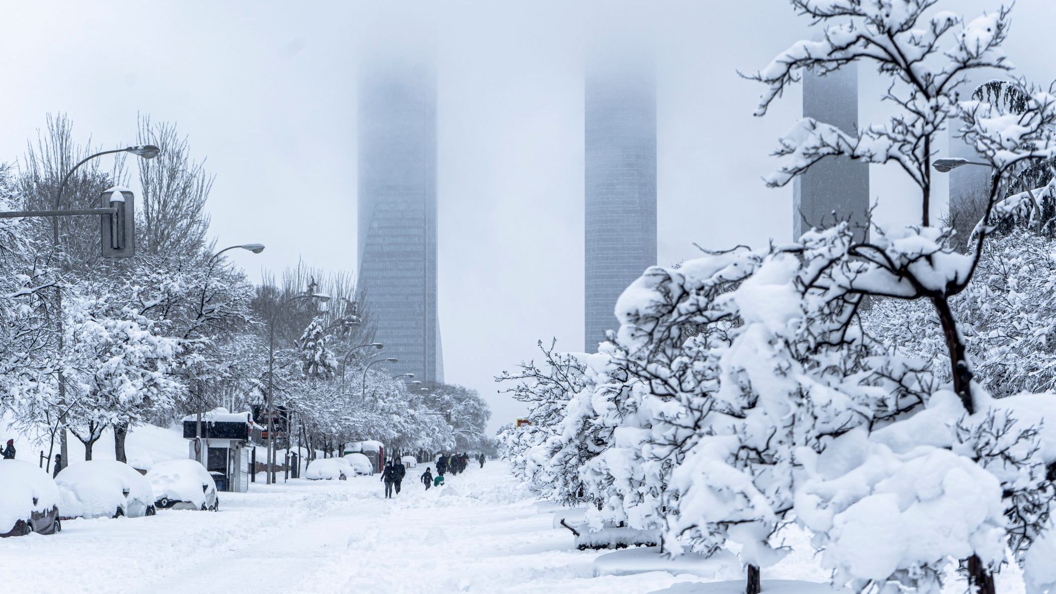 Nieve en Madrid.