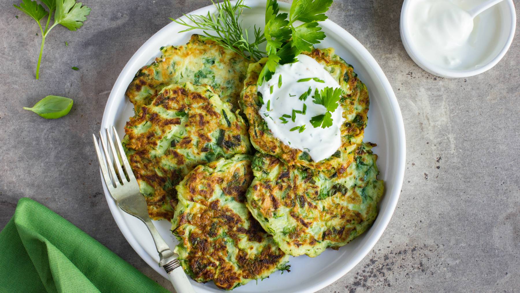 Tortitas de maíz y espinacas.