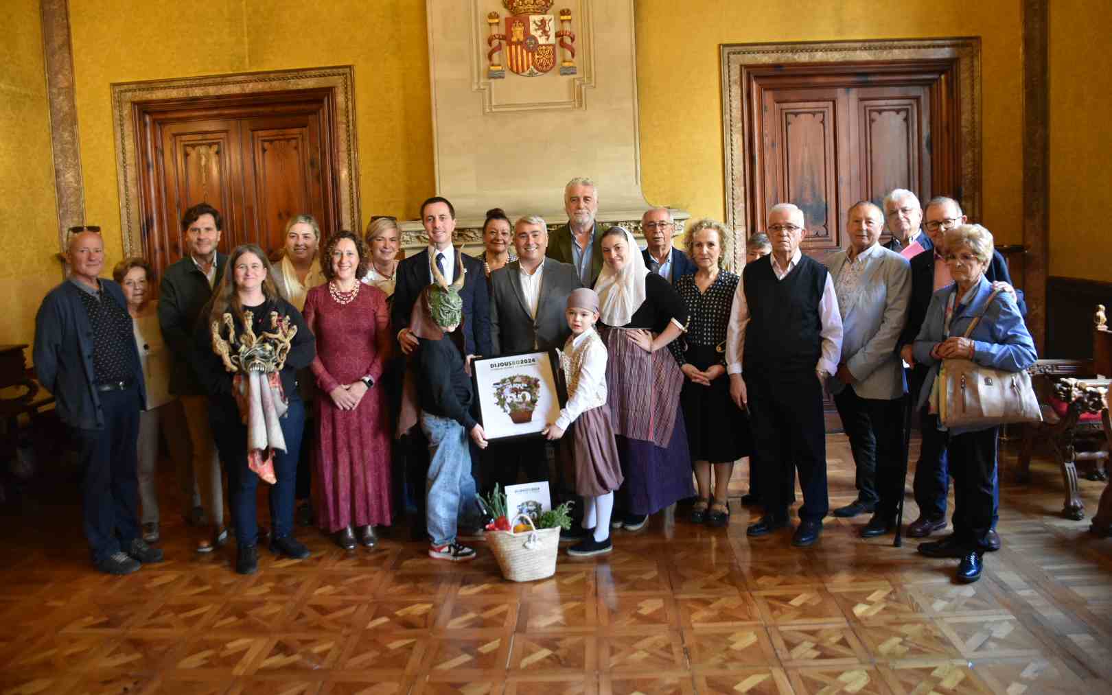 La delegación ‘inquera’ durante su visita al Consell de Mallorca.