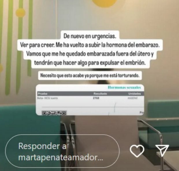 El mensaje de Marta Peñate en Instagram