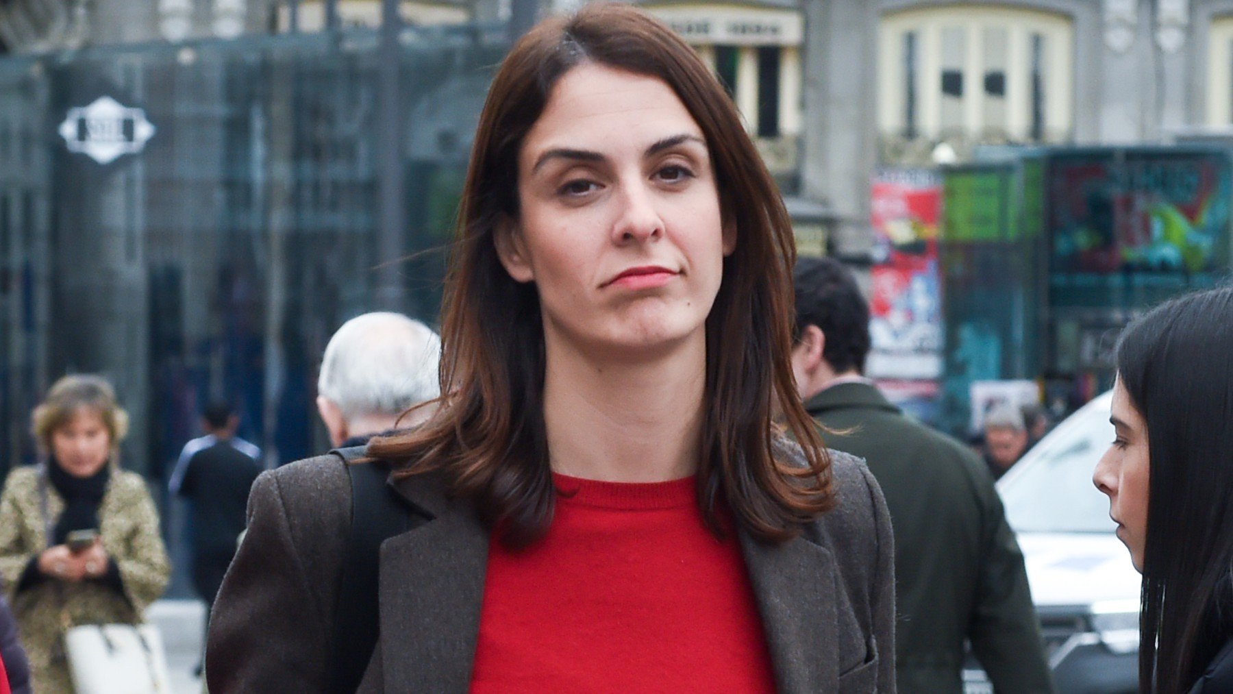 La portavoz de Más Madrid, Rita Maestre, en la Puerta del Sol. (Foto: Europa Press)