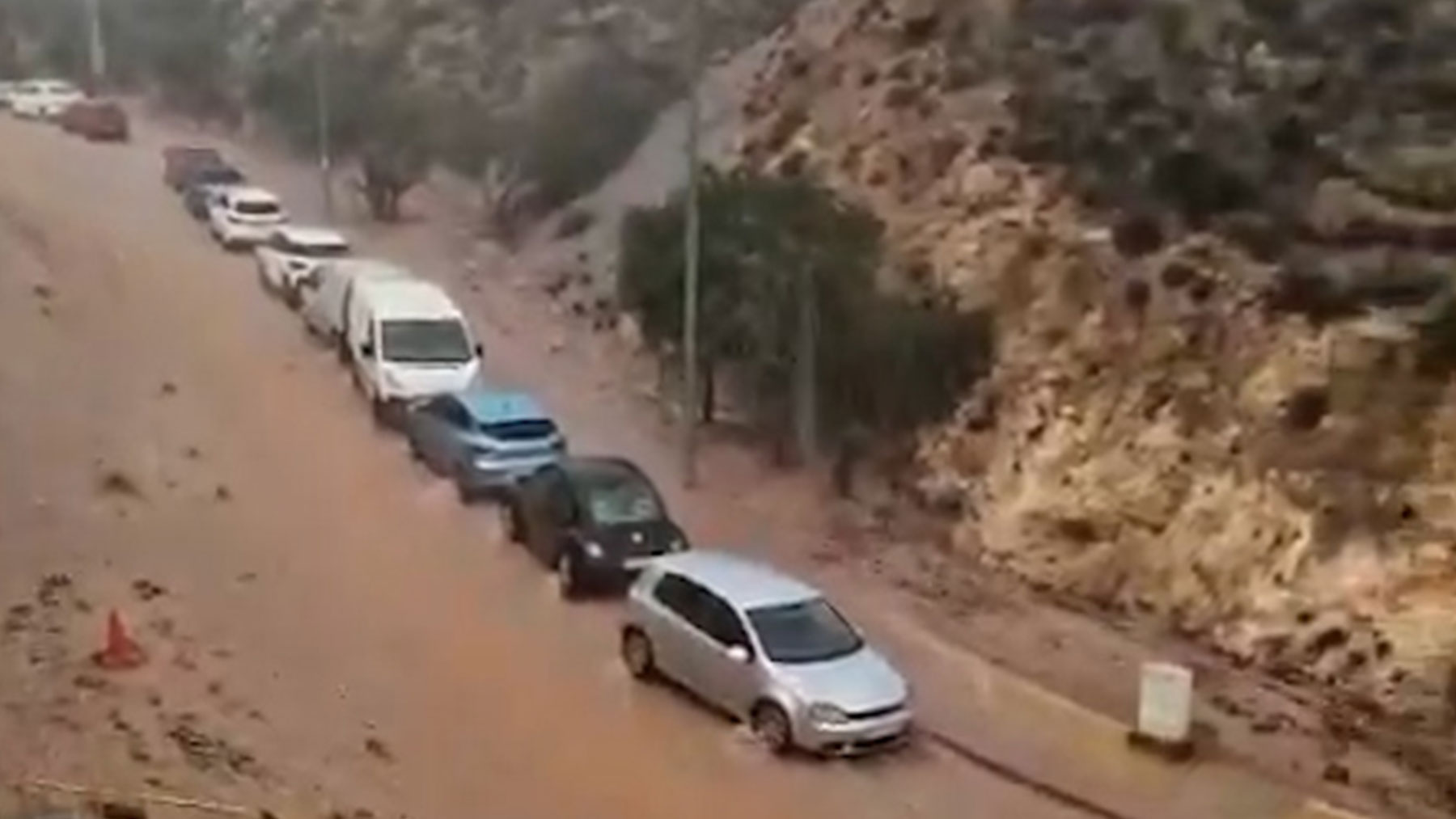 Inundaciones en La Envía, un paraje d Vícar (Almería)
