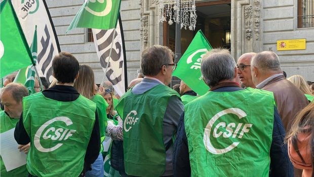 CSIF, los funcionarios, Sánchez, manifestación, Muface