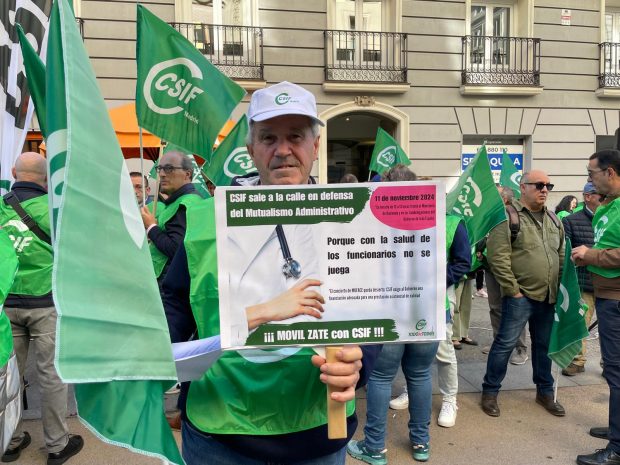 CSIF, los funcionarios, Sánchez, manifestación, Muface