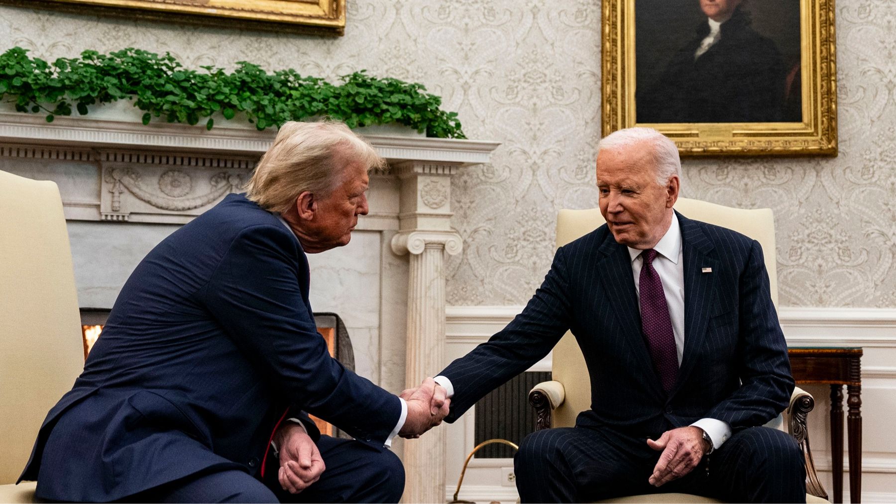 Biden y Trump inician el traspaso de poderes en la Casa Blanca. (Efe)