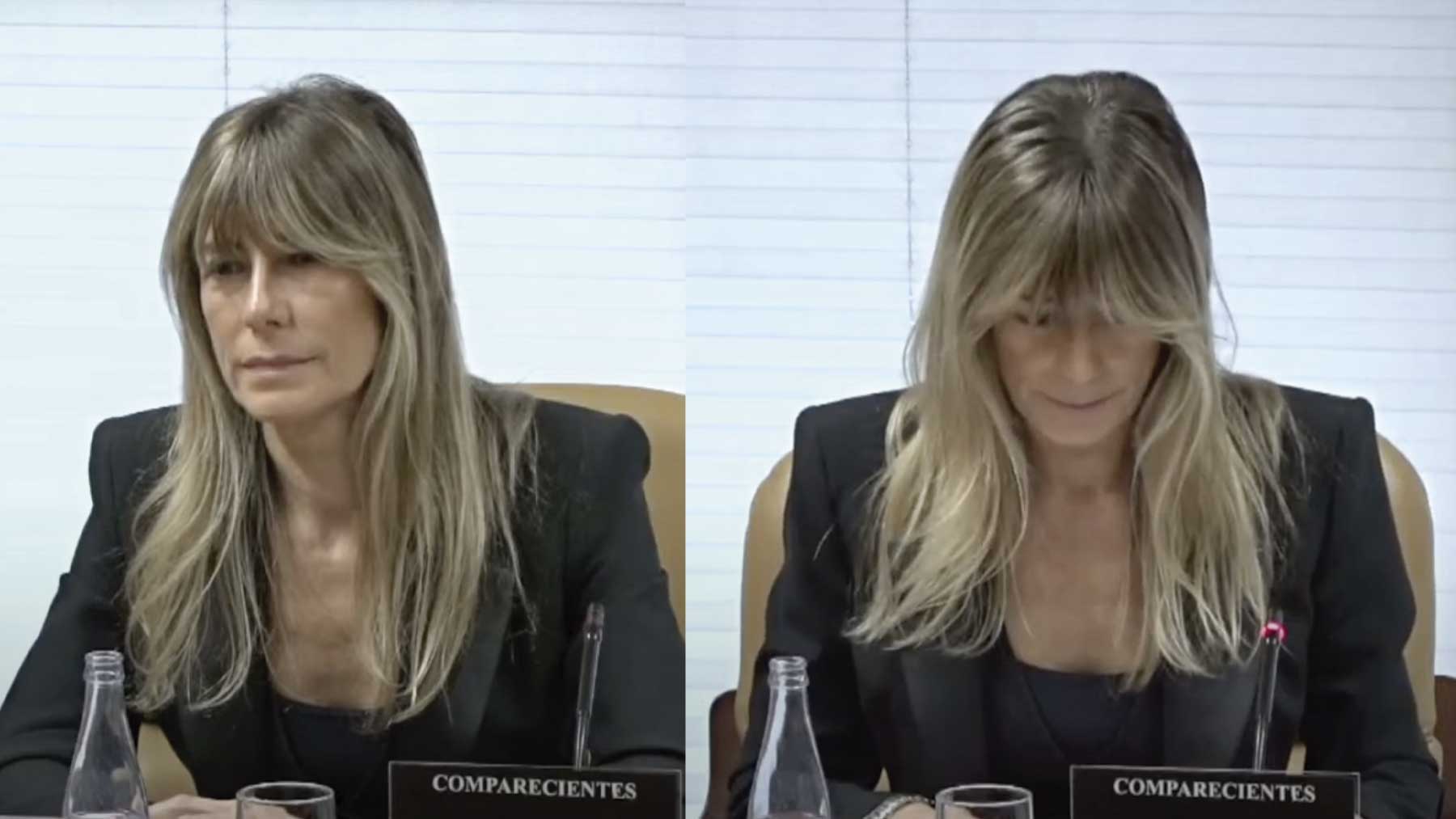 Begoña Gómez leyendo su intervención.