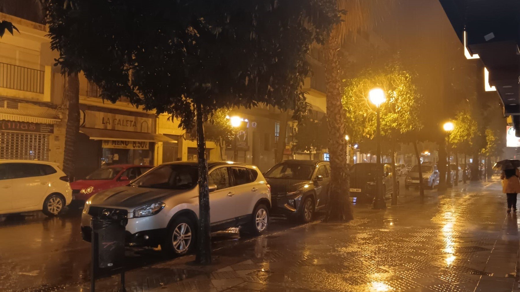 Lluvias torrenciales en Huelva a finales de octubre.