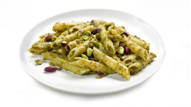 Pasta con pistachos