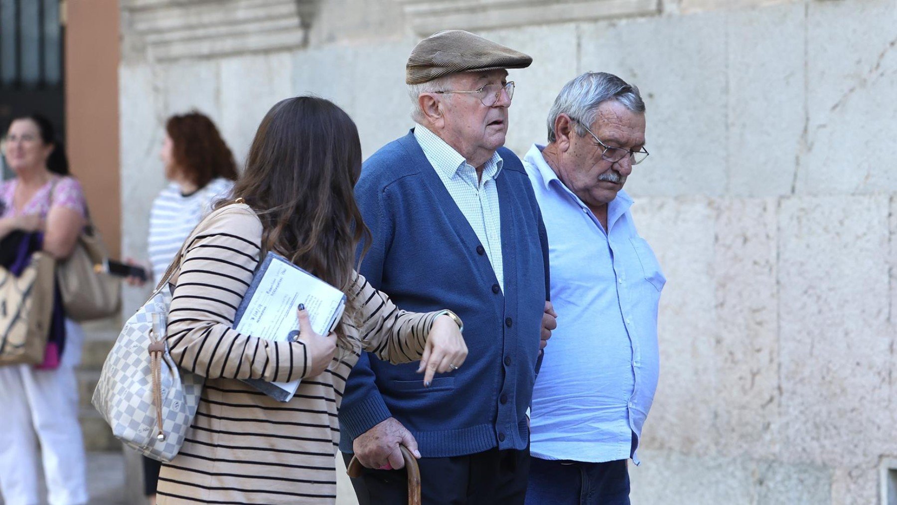 Pau Rigo, a su llegada al juicio, en la Audiencia Provincial de Palma de Mallorca.