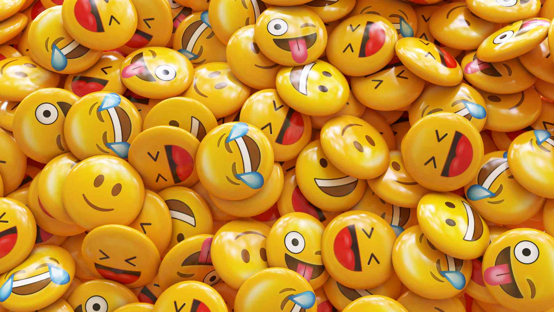 Emojis con caras divertidas.