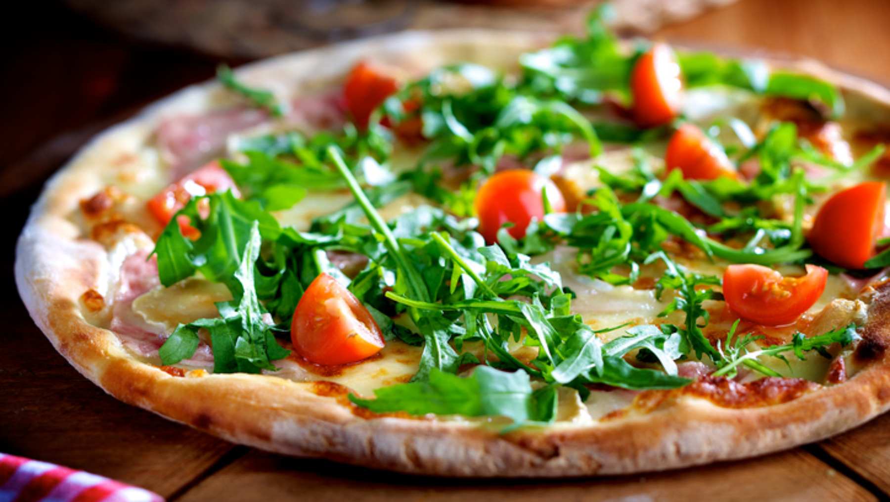 Pizza crujiente de coliflor.