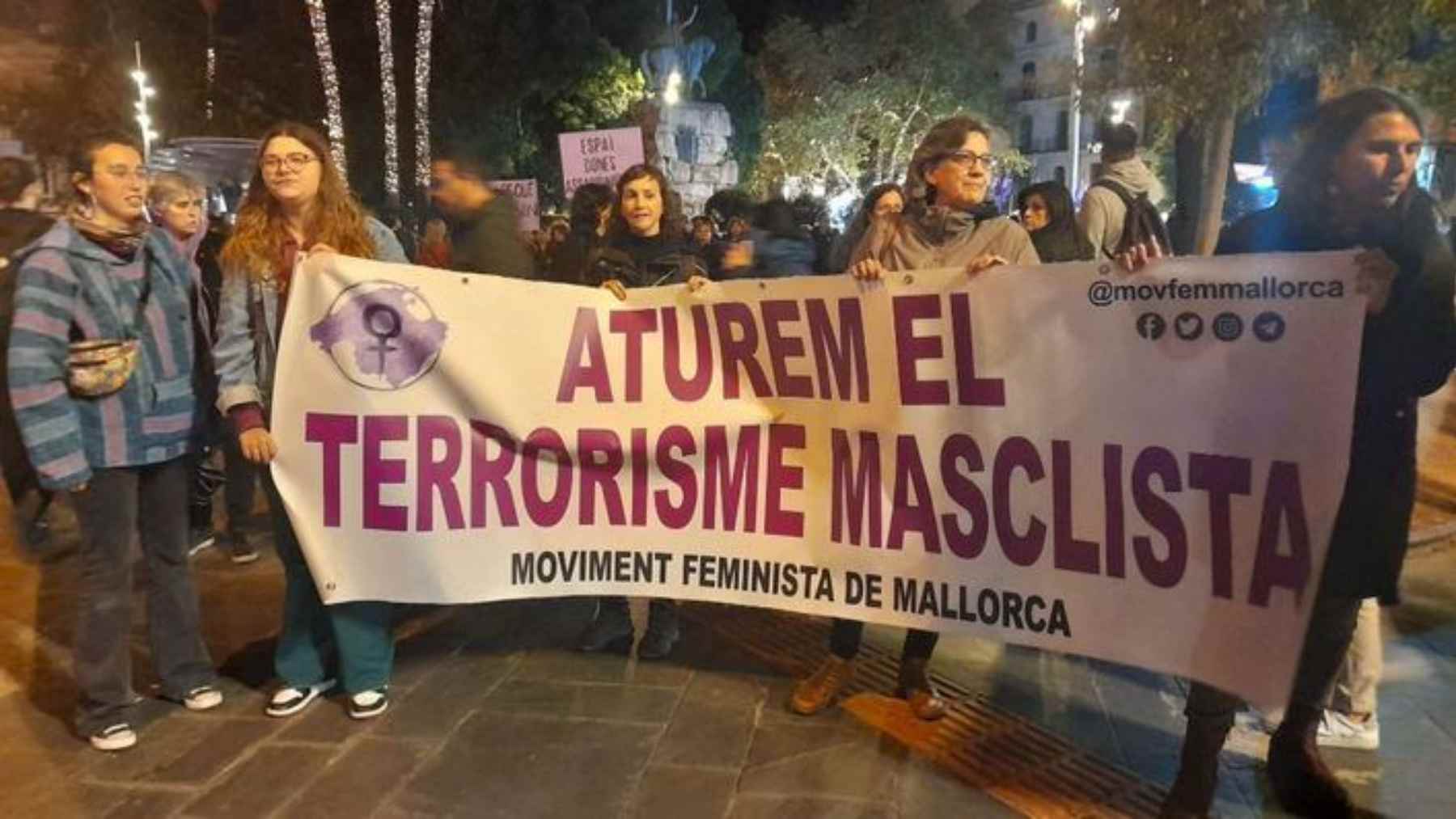 Manifestación en Palma contra la violencia machista.