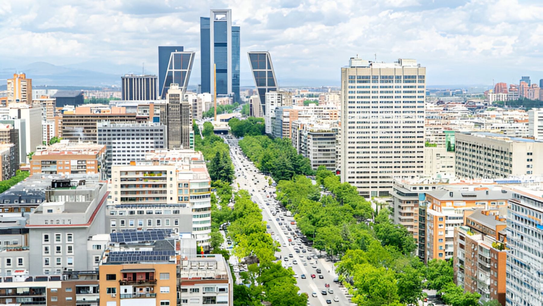 Paseo de la Castellana de Madrid.