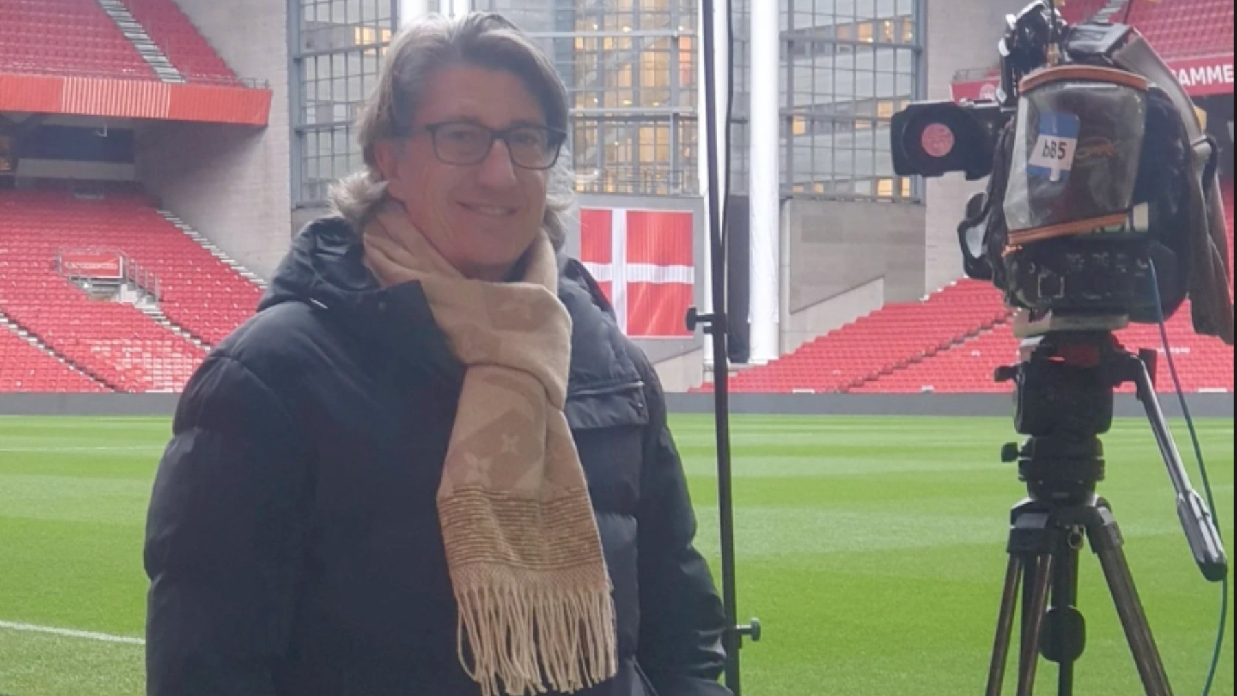 Juan Carlos Rivero en el Parken de Copenhague.