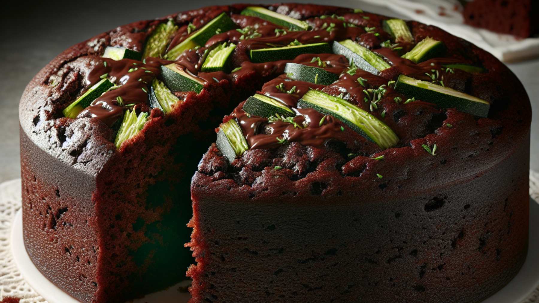 Tarta de chocolate y calabacín.