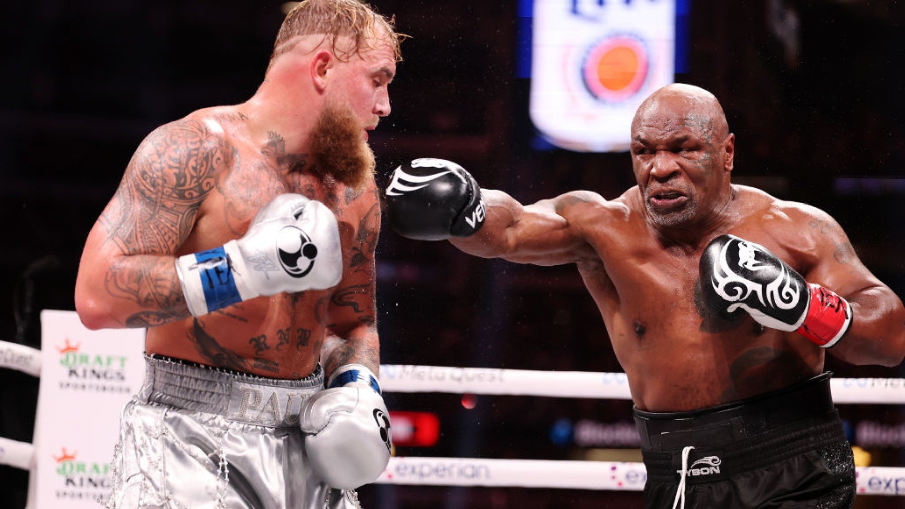 Jake Paul venció por decisión unánime al veterano Mike Tyson. (Getty)