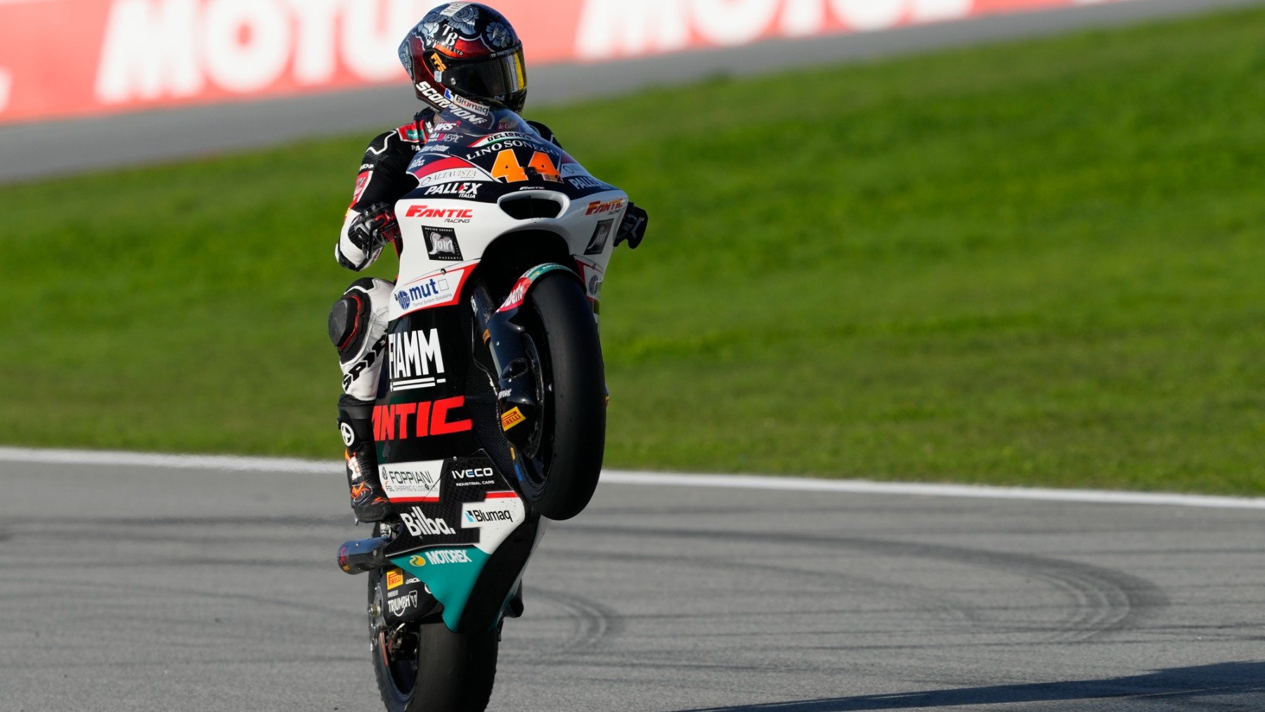 Arón Canet durante el GP de Barcelona de MotoGP. (EFE)