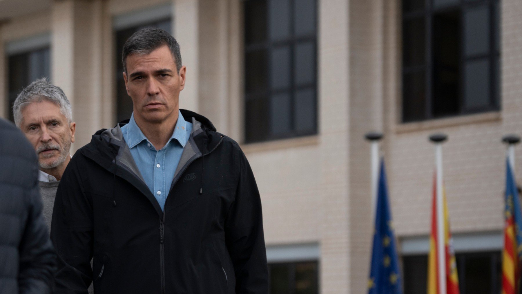 Pedro Sánchez y Fernando Grande-Marlaska en Valencia. (Foto: Ep)