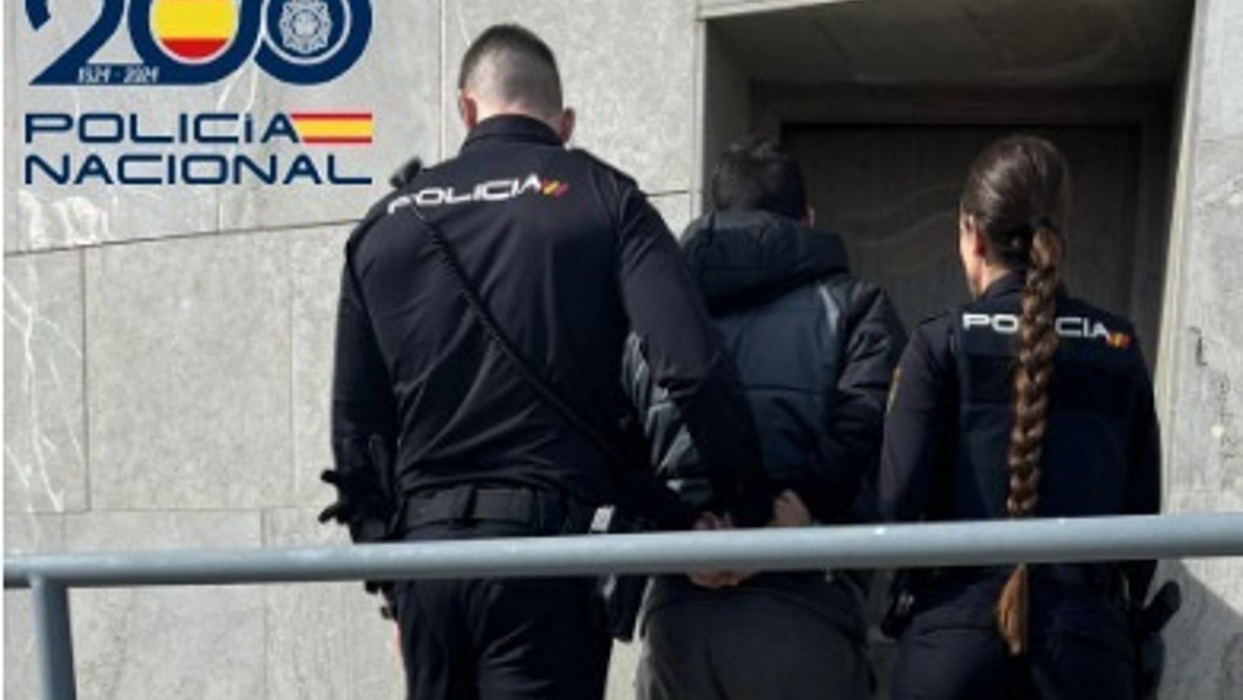 Detención del agresor en Melilla. (Foto: CNP)