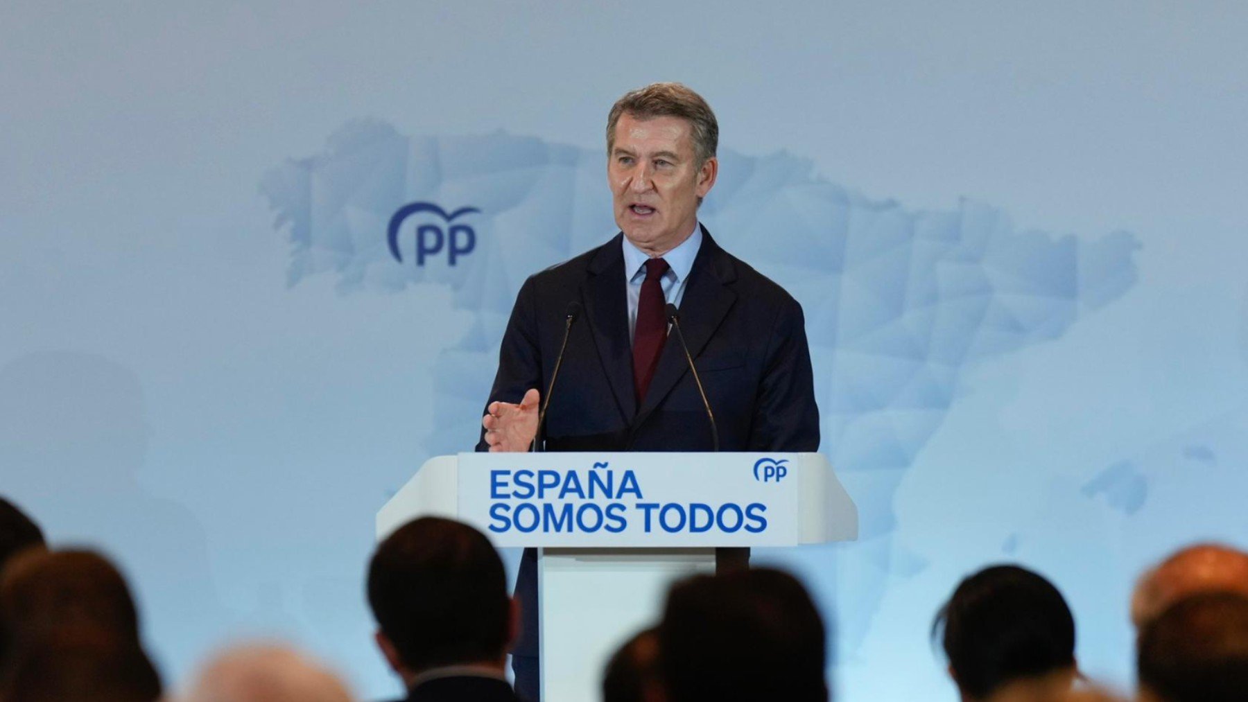 Feijóo en la Junta Directiva Nacional del PP. (Foto: Tarek)