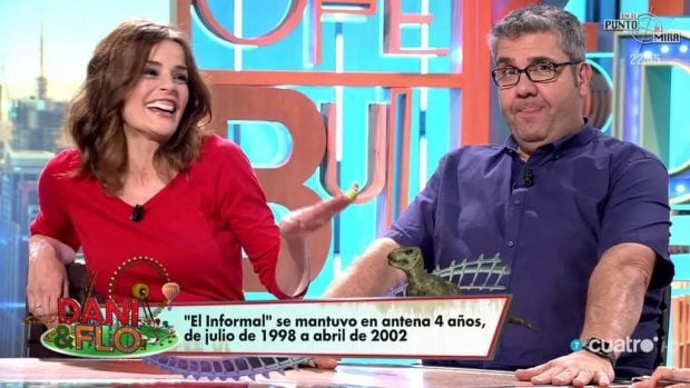 Inma del Moral junto a Florentino Fernández, con el que compartió éxito en El informal (Mediaset).