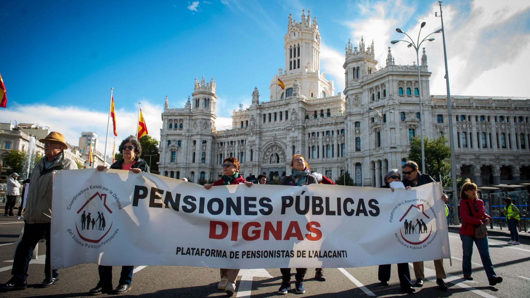 Pensionistas se manifiestan en Madrid. (EP)