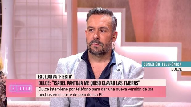 Kike Calleja en el plató de Fiesta (Mediaset).