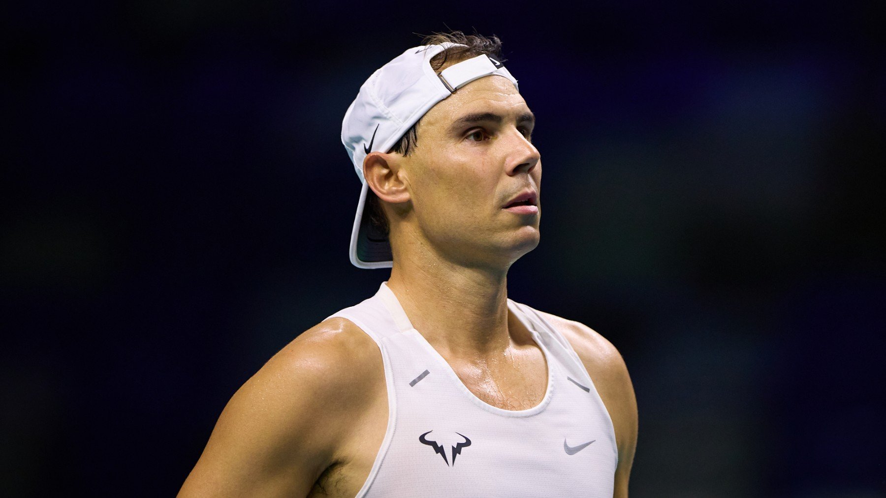 Rafa Nadal, durante un entrenamiento con el equipo español de la Copa Davis. (Getty)