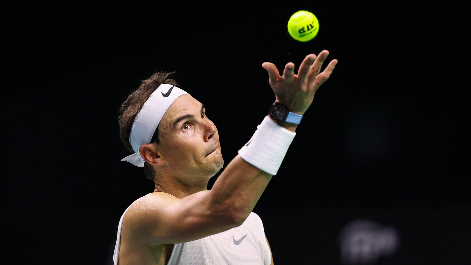 Nadal, durante un entrenamiento previo a la Copa Davis. (Getty)