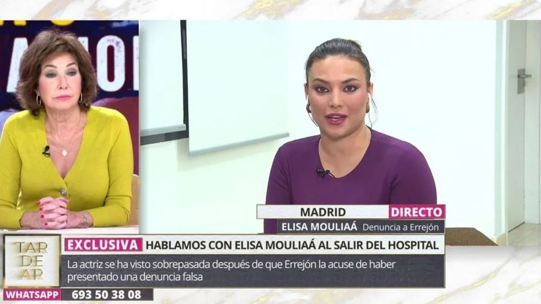 Ana Rosa Quintana habla en ‘TardeAR’ con Elisa Mouliaá sobre Íñigo Errejón.