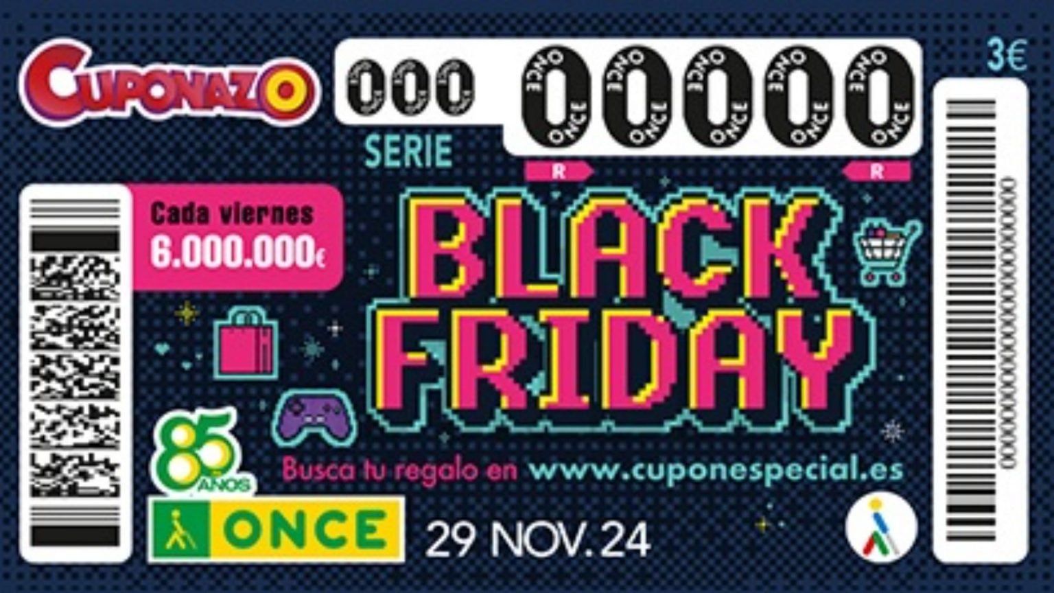 Cuponazo de Black Friday de la ONCE 2024 cuándo es, premios y cuánto cuesta