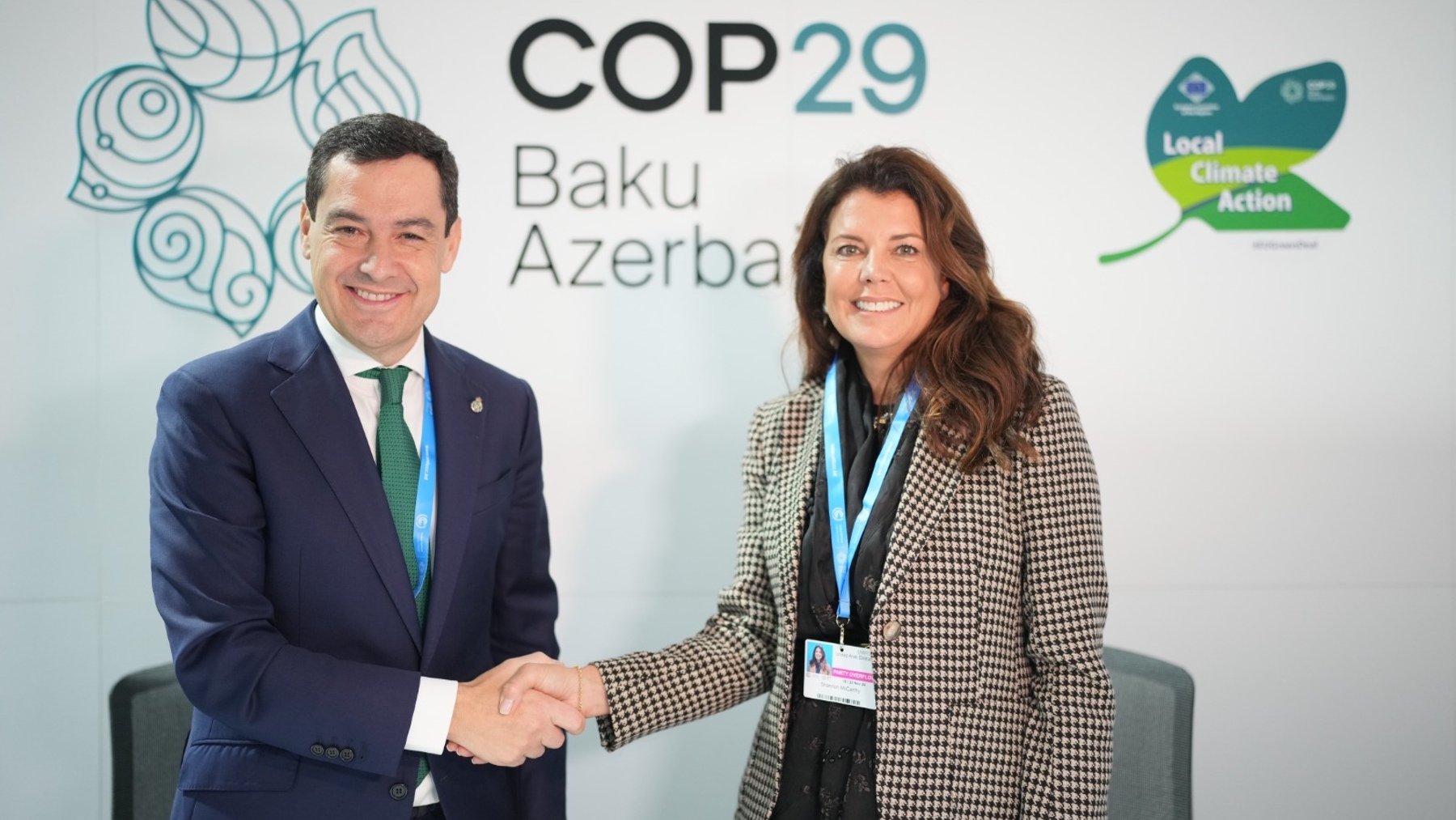 Juanma Moreno, en la Cumbre del Clima en Bakú. (Foto: Junta)