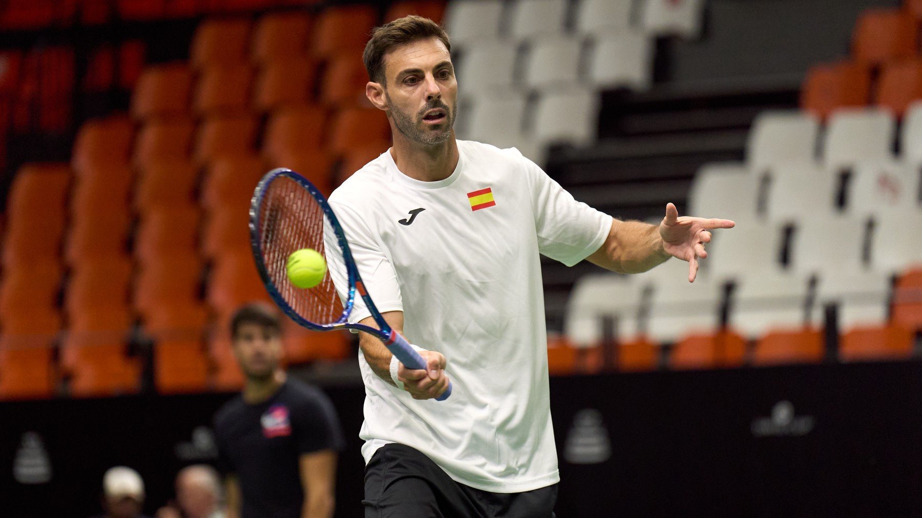 Marcel Granollers, en un entrenamiento con España. (Getty)