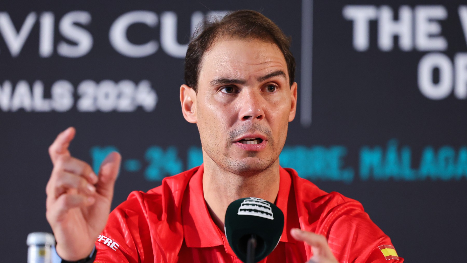 Nadal, durante una rueda de prensa. (Getty)