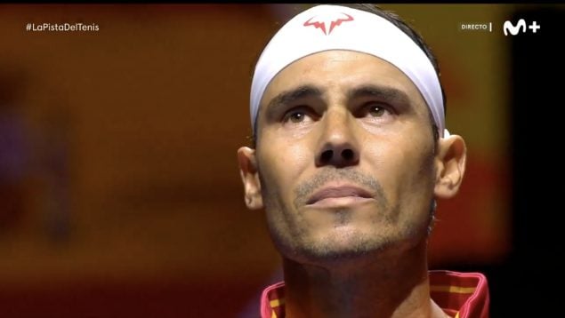 rafa nadal emocionado, rafa nadal copa davis, rafa nadal himno españa,