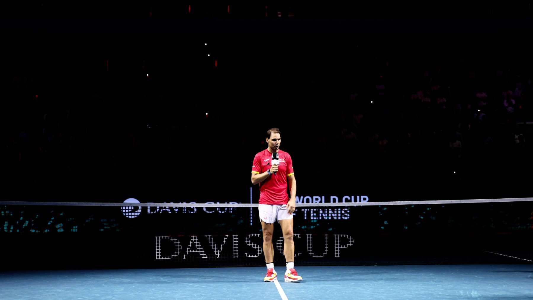 Rafa Nadal en su despedida. (Getty)