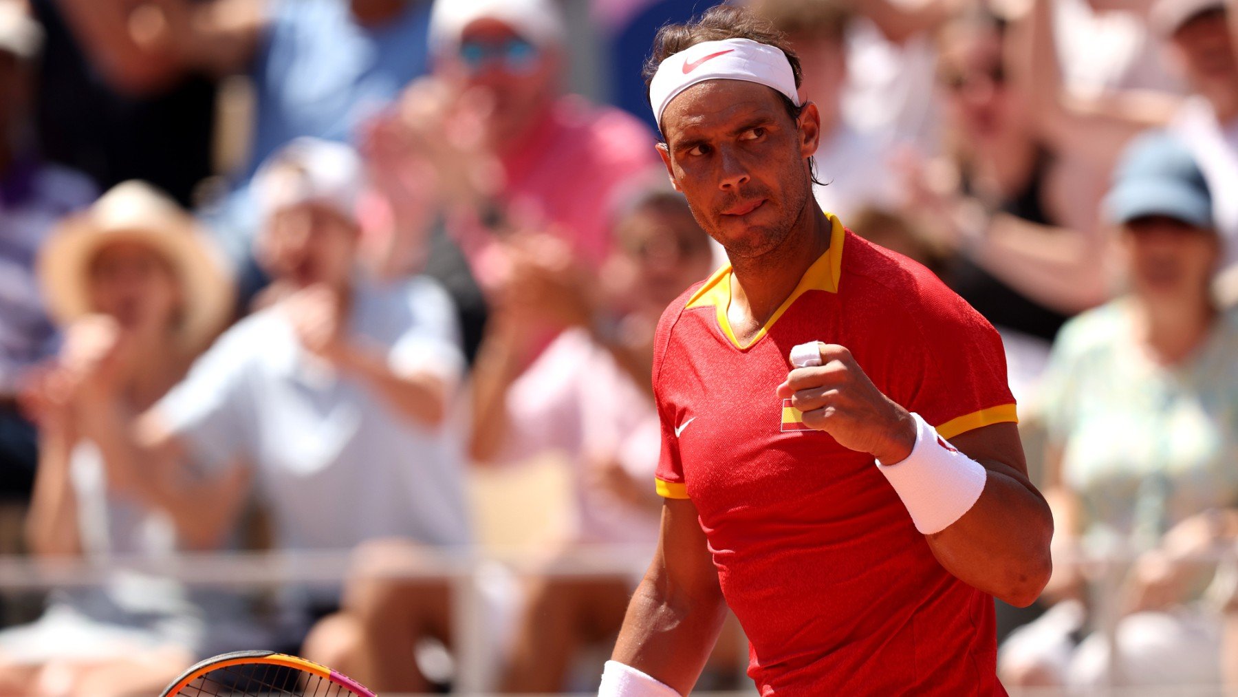 Rafa Nadal, tras un partido con España en los Juegos Olímpicos de París. (Getty)