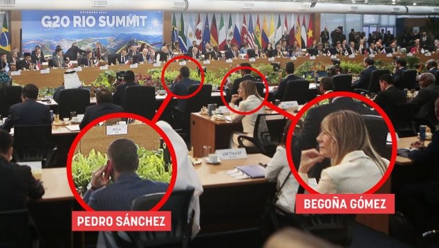 Begoña Gómez y Pedro Sánchez G20