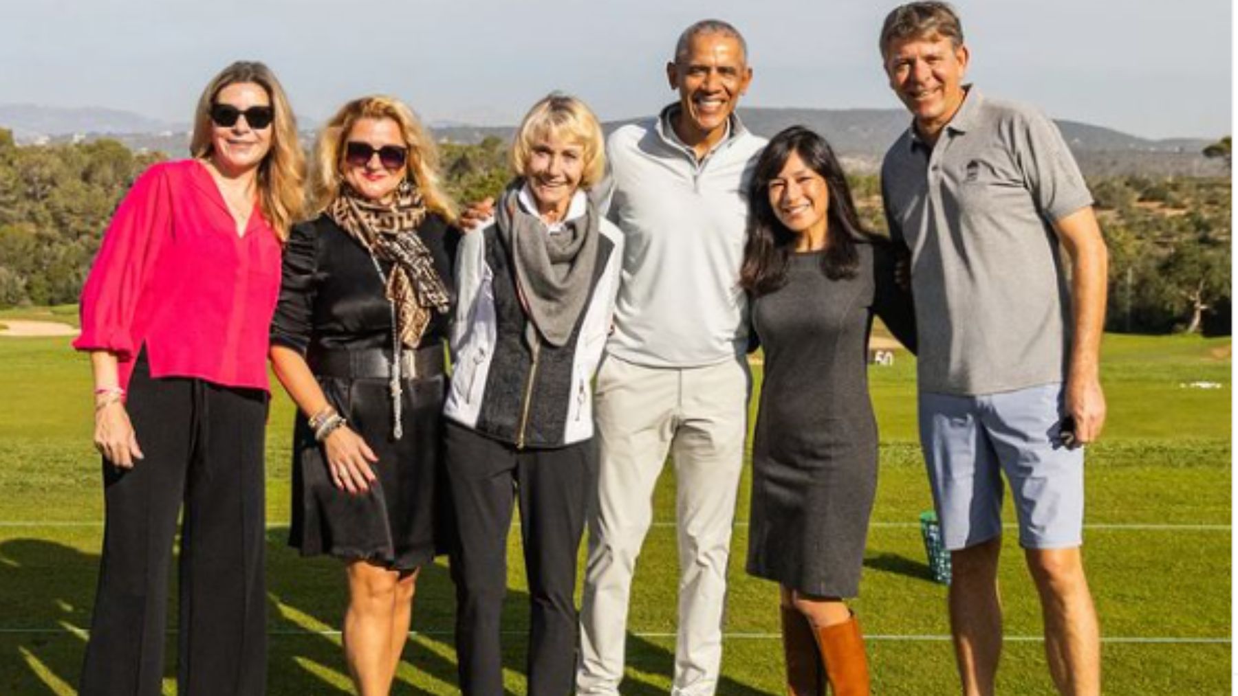 Obama en el campo de golf de Son Gual (Mallorca).