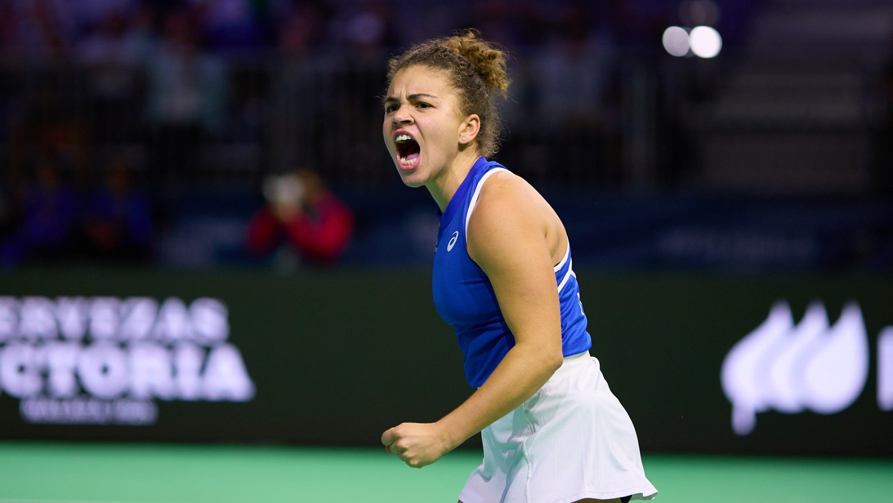 Paolini celebra un punto conseguido para Italia. (Getty)