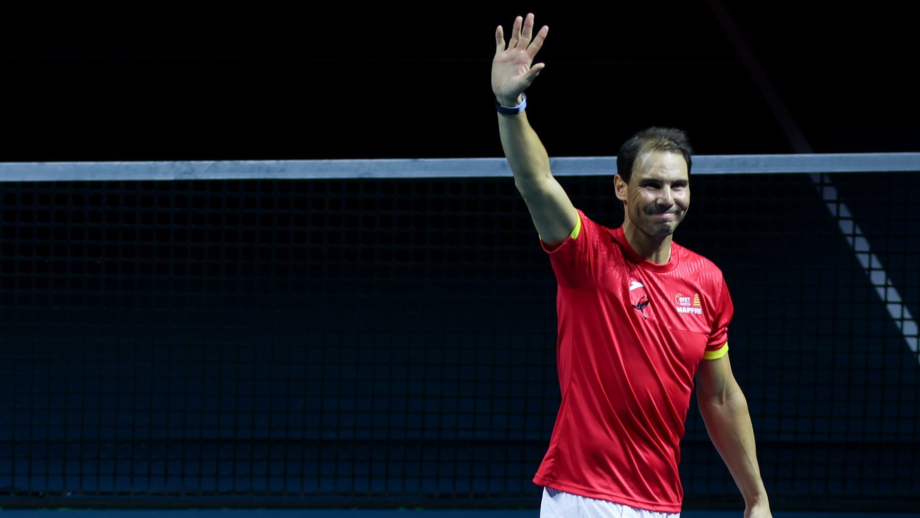 Rafa Nadal, durante su homenaje. (EFE)