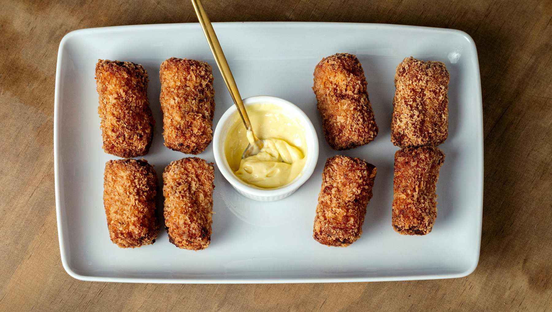 Croquetas de garbanzos y espinacas.