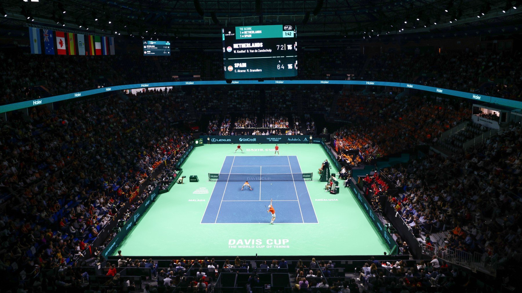 Las Finales a 8 de la Copa Davis disputadas en Málaga. (Getty)